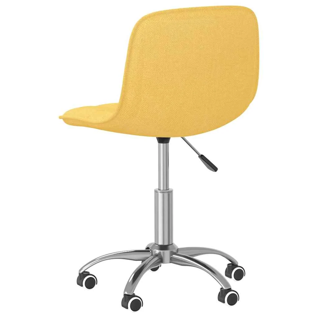 Chaise pivotante de bureau 42,5 x 45 x 80,5 cm jaune moutarde tissu – vue de détail