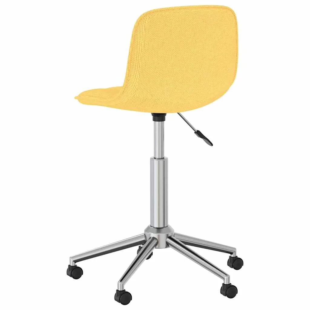 Chaise pivotante de bureau 42,5 x 45 x 80,5 cm jaune tissu – vue de détail