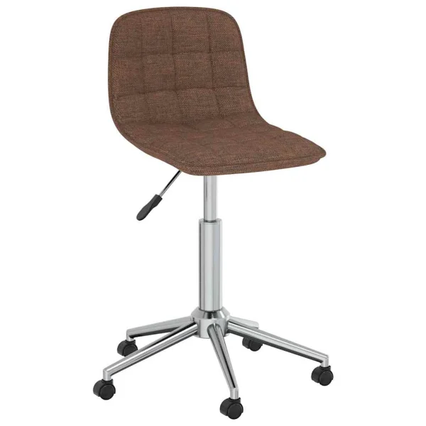 Chaise pivotante de bureau 42,5 x 45 x 80,5 cm marron tissu – vue d’ensemble
