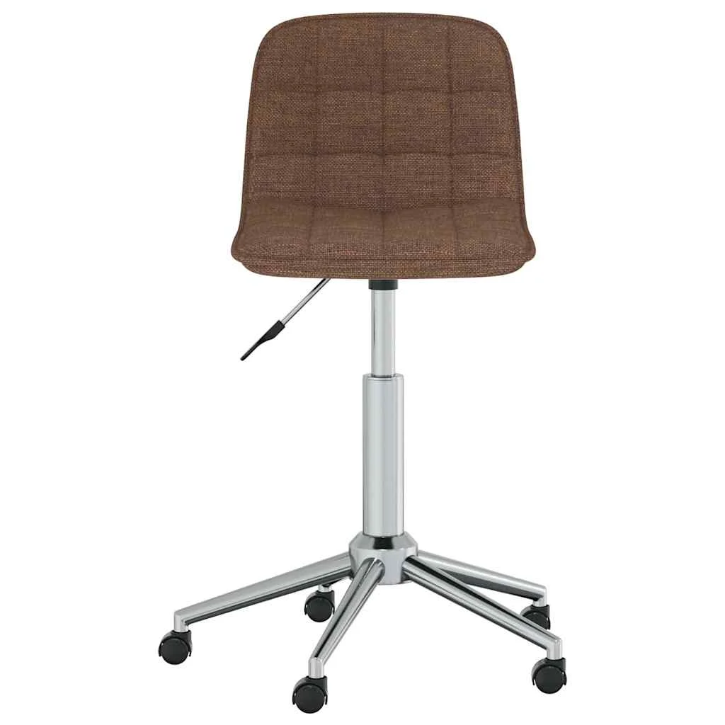 Chaise pivotante de bureau 42,5 x 45 x 80,5 cm marron tissu – vue de face