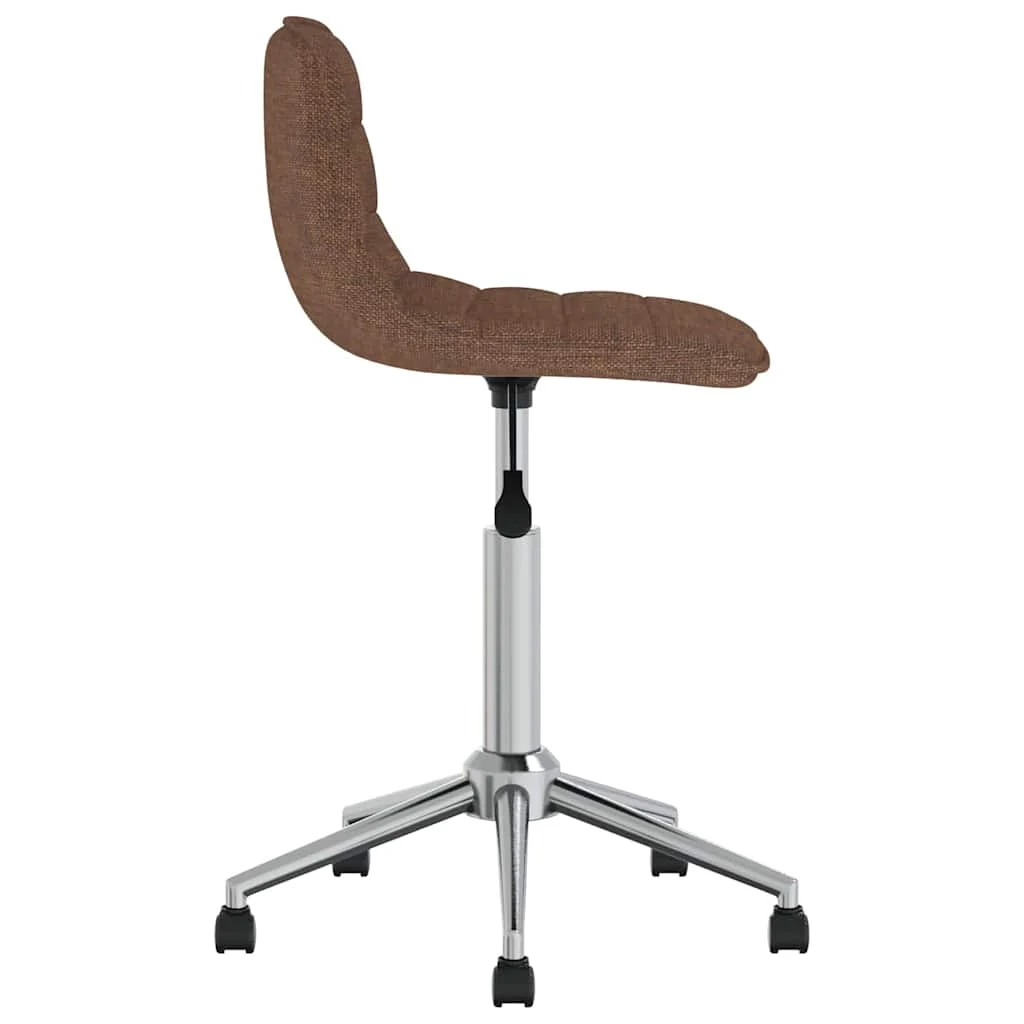 Chaise pivotante de bureau 42,5 x 45 x 80,5 cm marron tissu – vue de côté