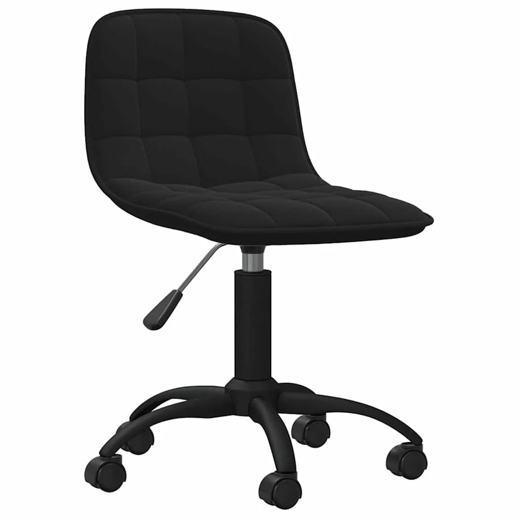 Chaise pivotante de bureau 42,5 x 45 x 80,5 cm noir velours – vue d’ensemble