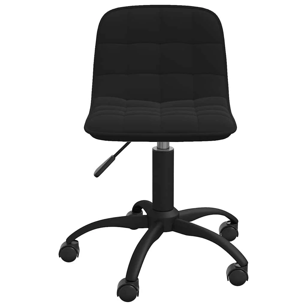 Chaise pivotante de bureau 42,5 x 45 x 80,5 cm noir velours – vue de face