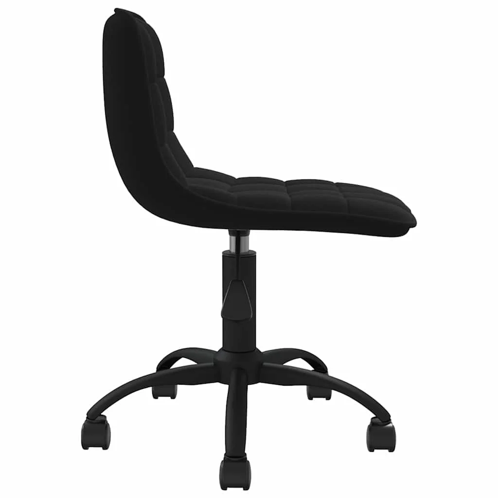 Chaise pivotante de bureau 42,5 x 45 x 80,5 cm noir velours – vue de côté