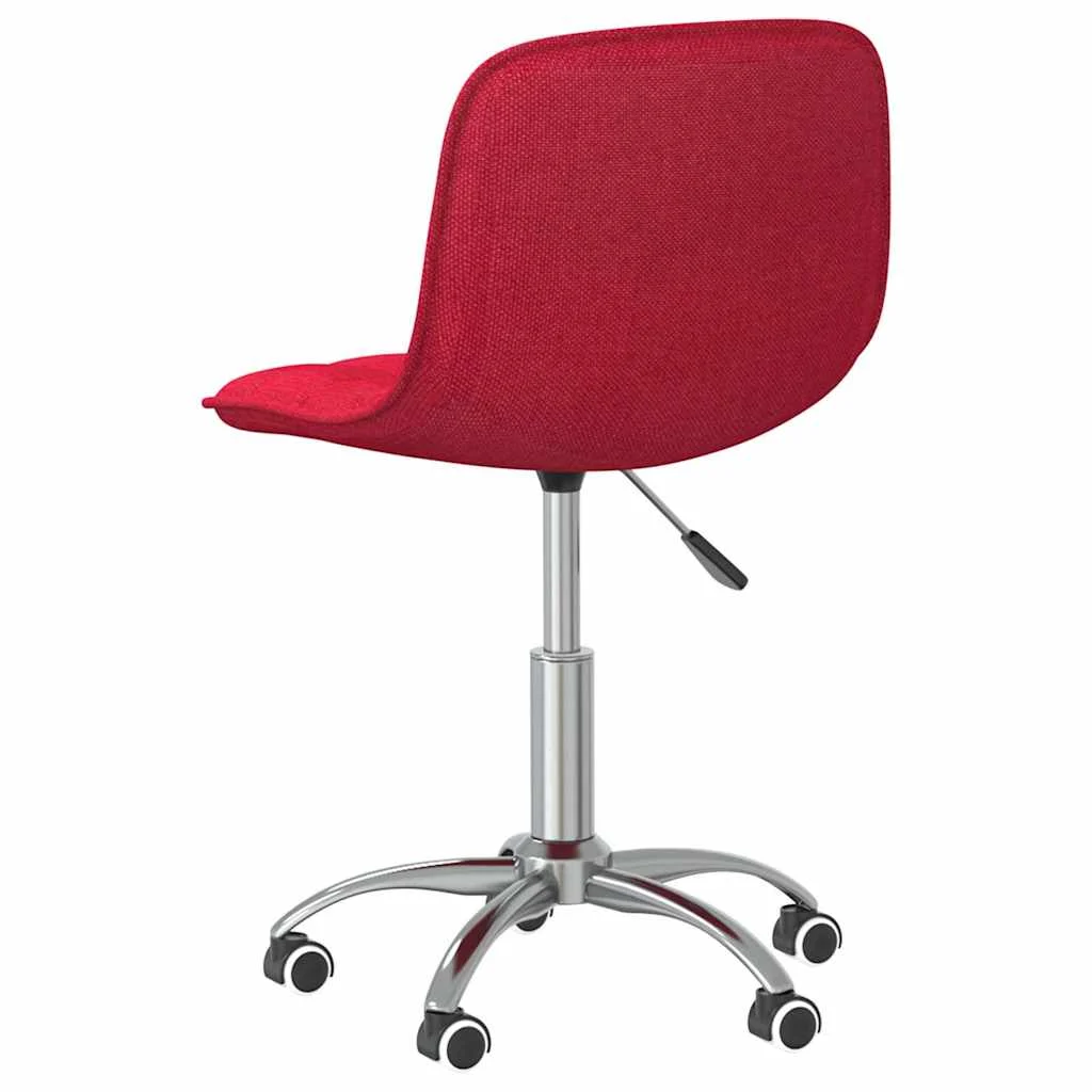 Chaise pivotante de bureau 42,5 x 45 x 80,5 cm rouge bordeaux tissu – vue de détail
