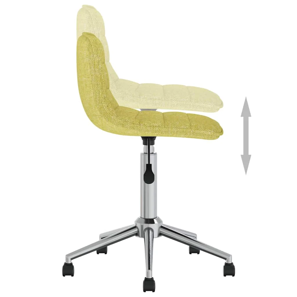 Chaise pivotante de bureau 42,5 x 45 x 80,5 cm vert tissu – vue de dessus