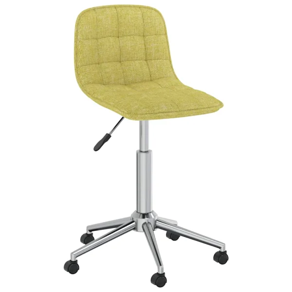 Chaise pivotante de bureau 42,5 x 45 x 80,5 cm vert tissu – vue d’ensemble