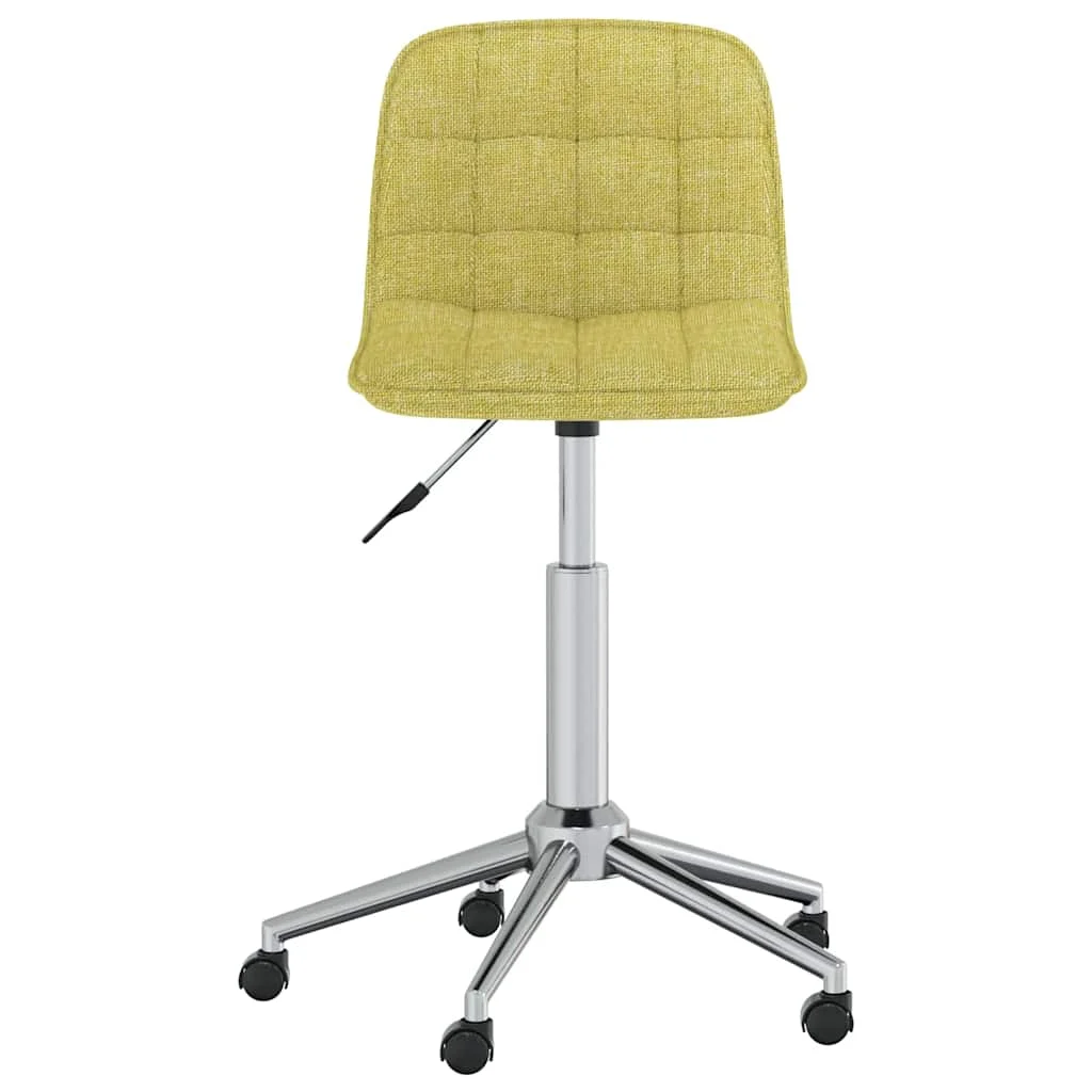 Chaise pivotante de bureau 42,5 x 45 x 80,5 cm vert tissu – vue de face