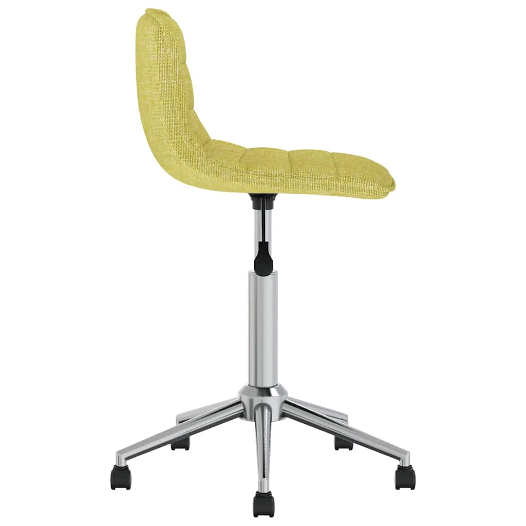 Chaise pivotante de bureau 42,5 x 45 x 80,5 cm vert tissu – vue de côté