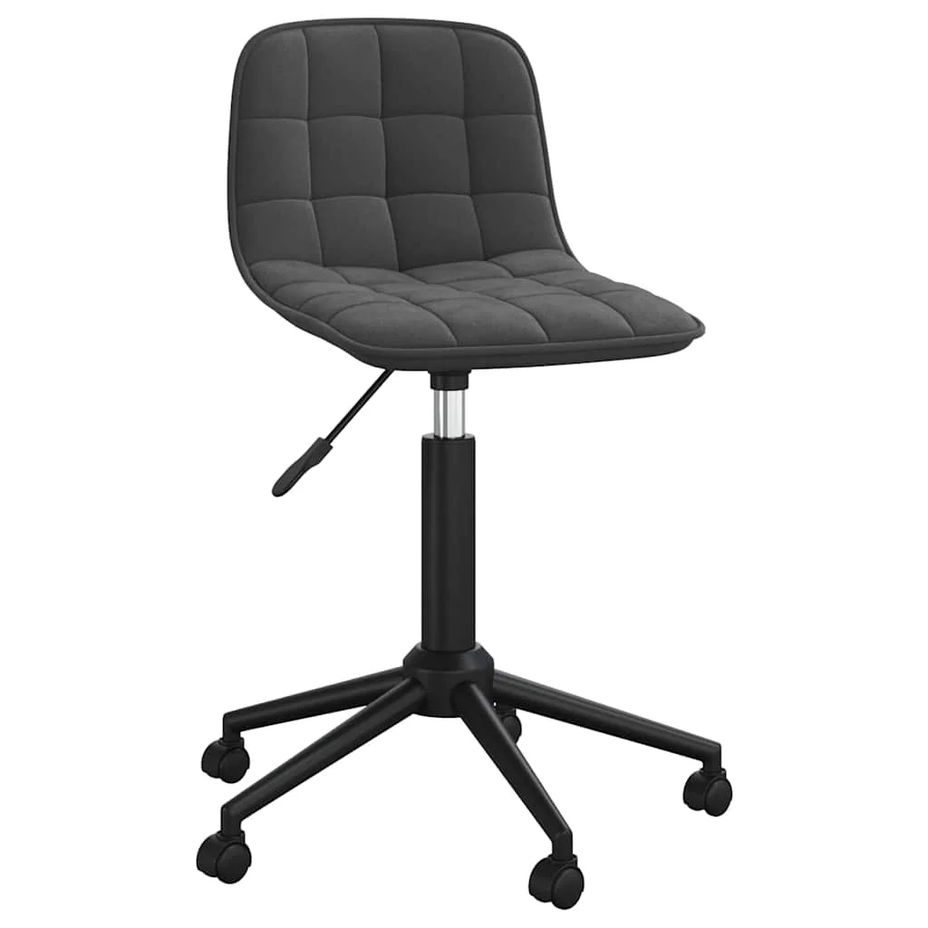 Chaise pivotante de bureau 42,5 x 45 x 81 cm noir velours – vue d’ensemble