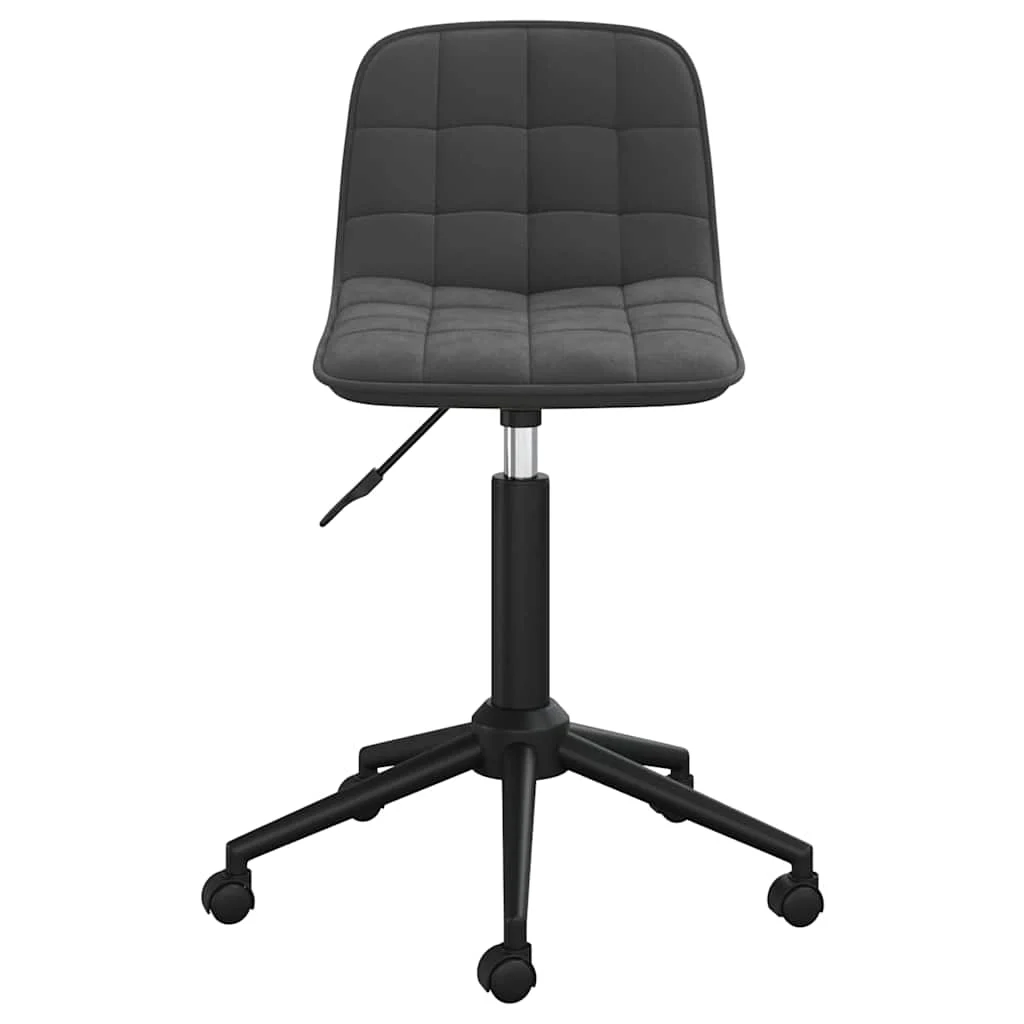 Chaise pivotante de bureau 42,5 x 45 x 81 cm noir velours – vue de face