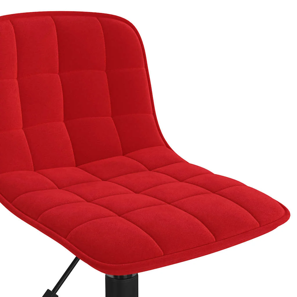 Chaise pivotante de bureau 42,5 x 45 x 81 cm rouge bordeaux velours – vue en situation