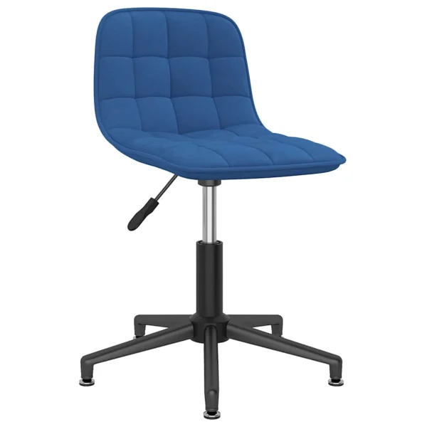 Chaise pivotante de bureau 42,5 x 45 x 82,5 cm bleu velours – vue d’ensemble