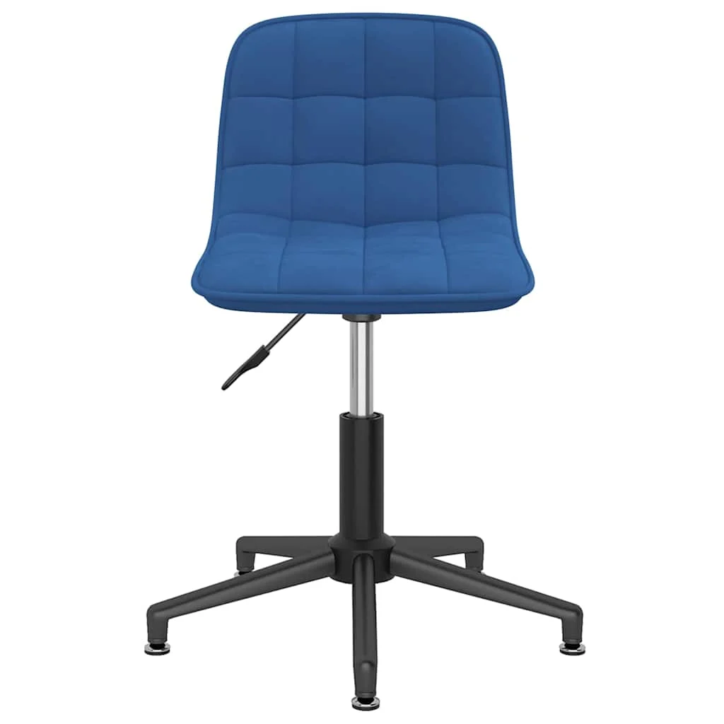 Chaise pivotante de bureau 42,5 x 45 x 82,5 cm bleu velours – vue de face