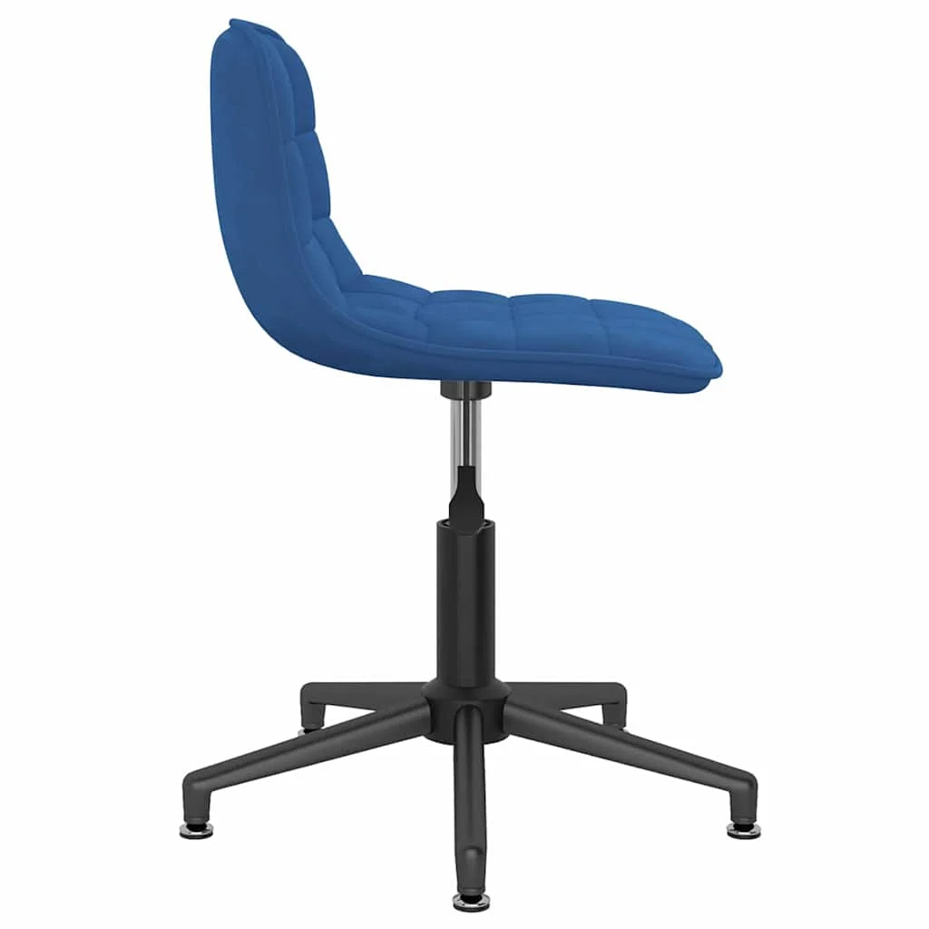 Chaise pivotante de bureau 42,5 x 45 x 82,5 cm bleu velours – vue de côté