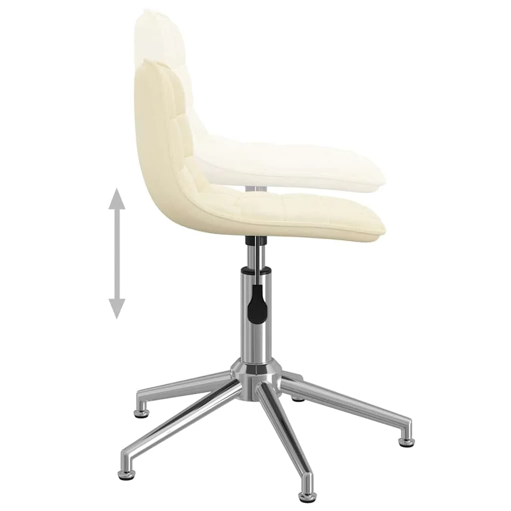 Chaise pivotante de bureau 42,5 x 45 x 82,5 cm crème tissu – vue de dessus