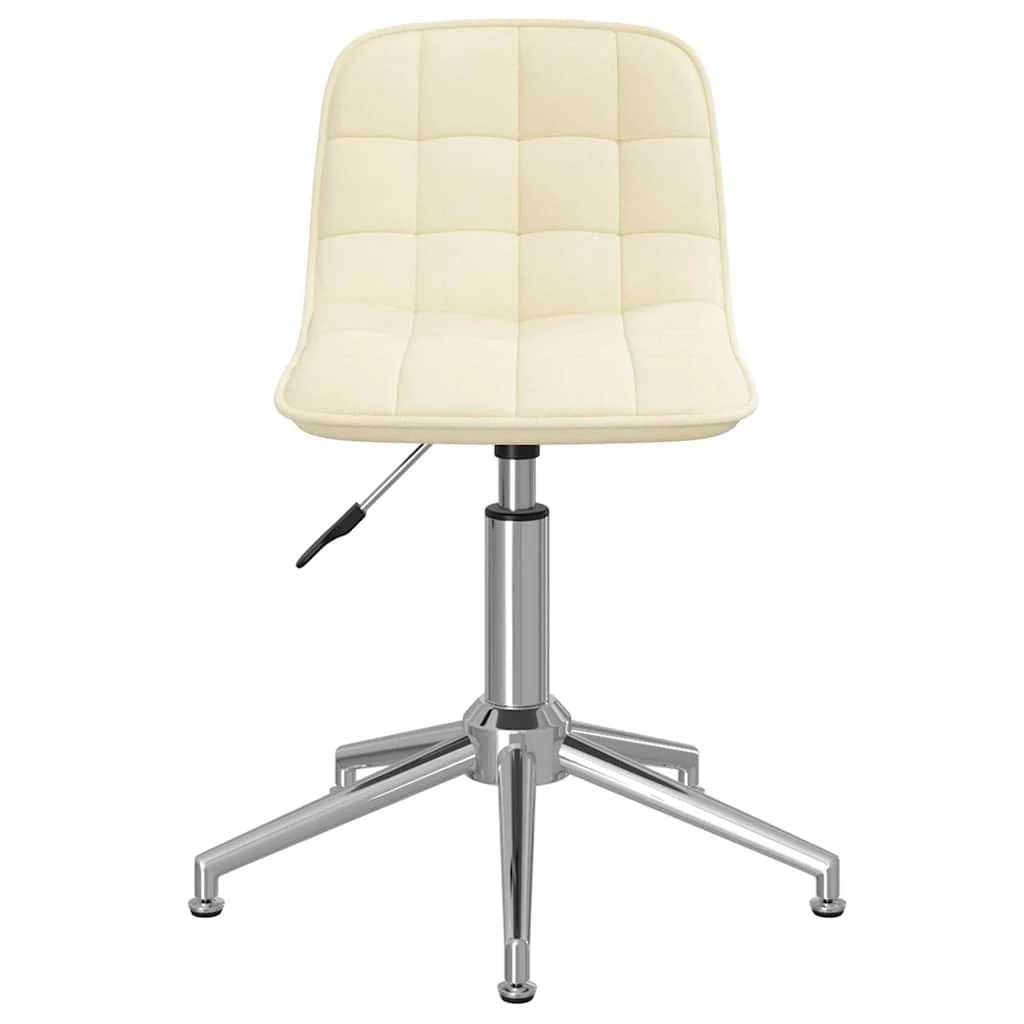 Chaise pivotante de bureau 42,5 x 45 x 82,5 cm crème tissu – vue de face