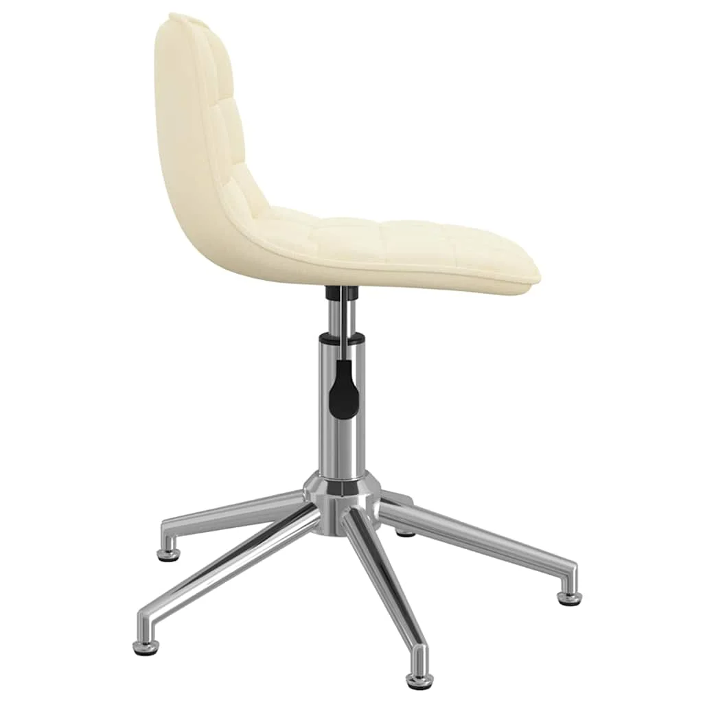 Chaise pivotante de bureau 42,5 x 45 x 82,5 cm crème tissu – vue de côté