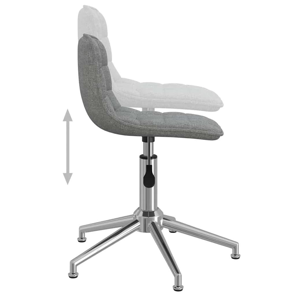 Chaise pivotante de bureau 42,5 x 45 x 82,5 cm gris clair tissu – vue de dessus