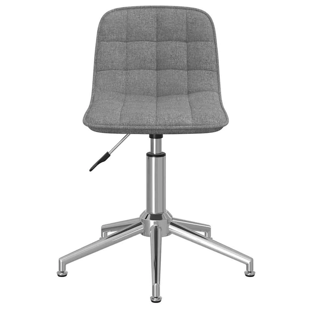 Chaise pivotante de bureau 42,5 x 45 x 82,5 cm gris clair tissu – vue de face
