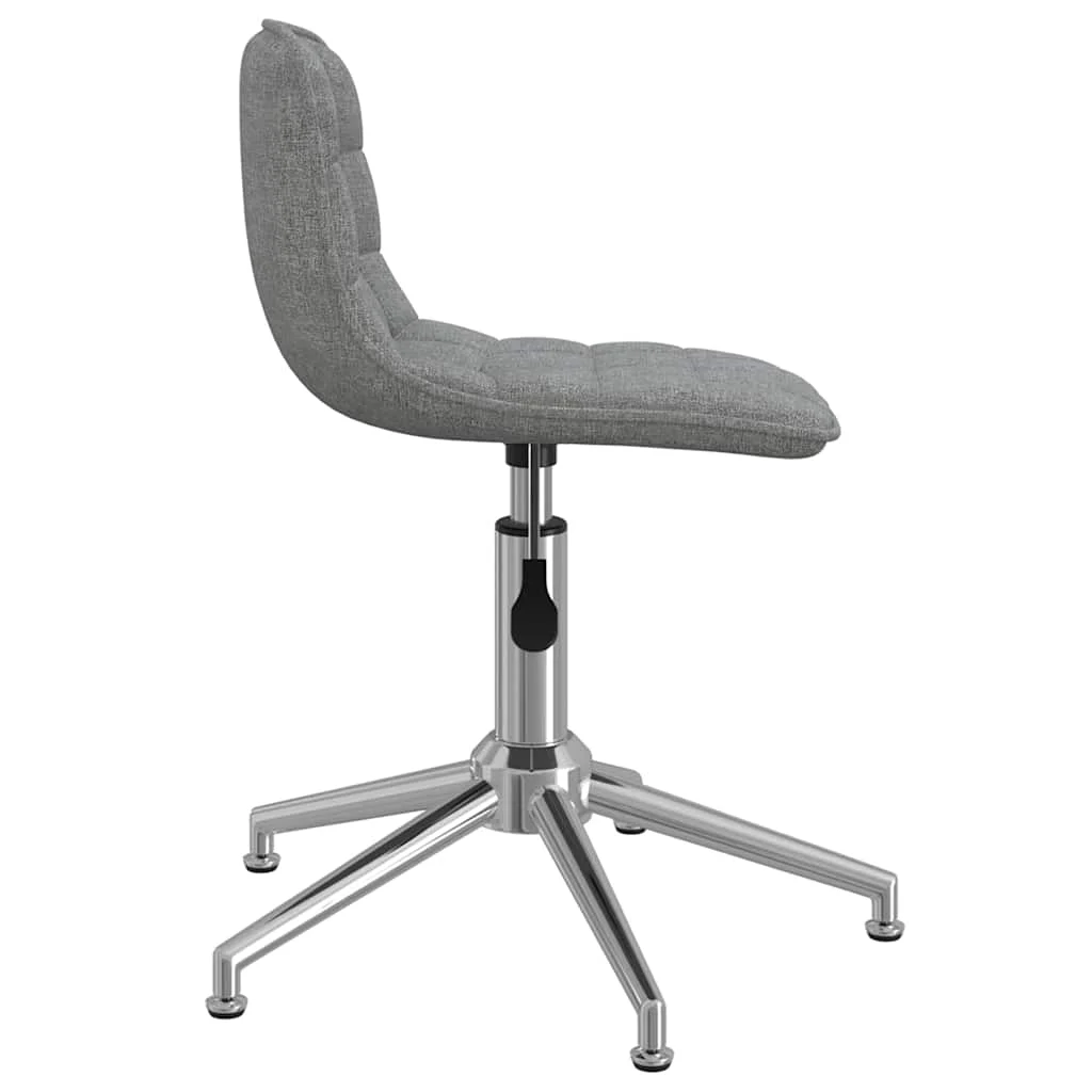 Chaise pivotante de bureau 42,5 x 45 x 82,5 cm gris clair tissu – vue de côté
