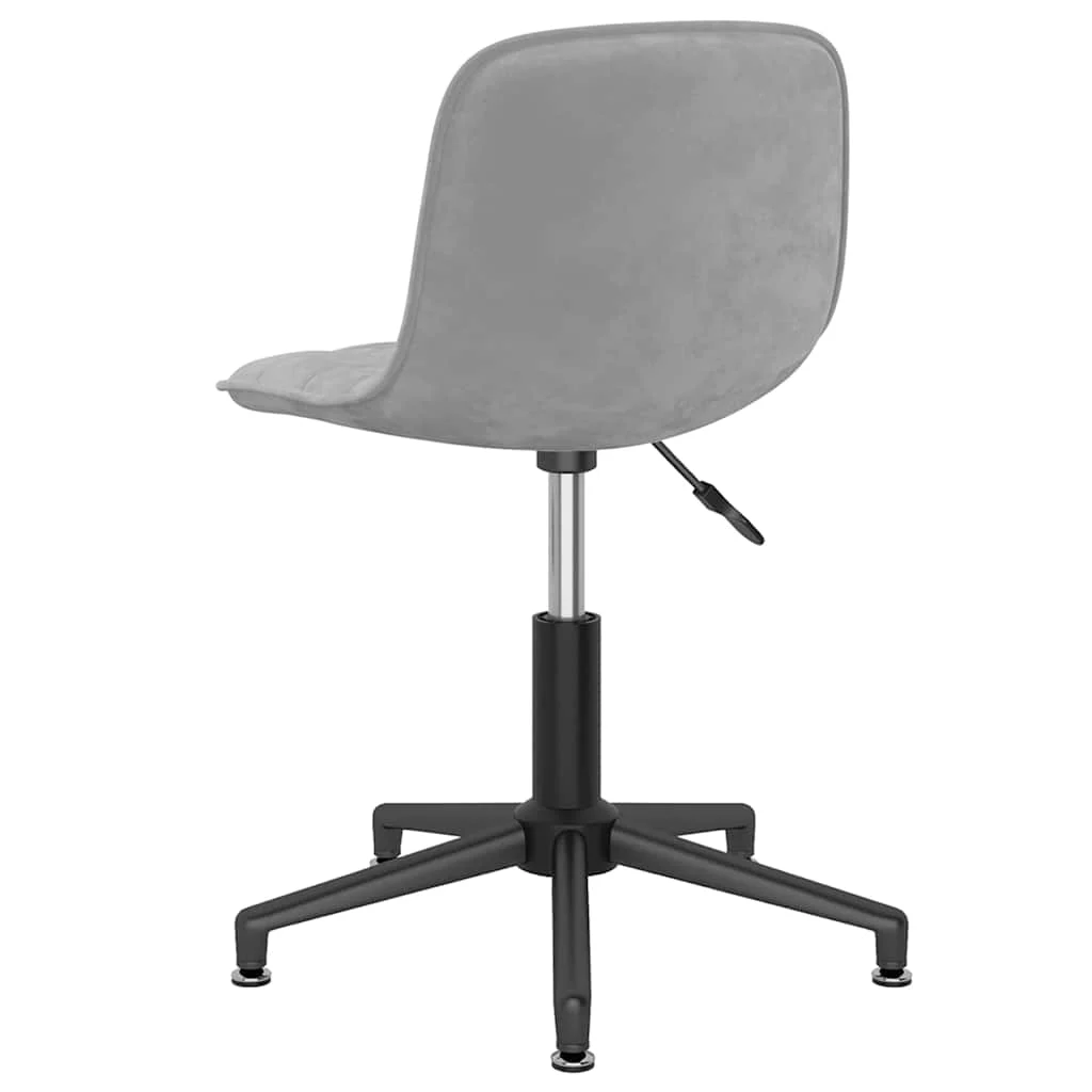 Chaise pivotante de bureau 42,5 x 45 x 82,5 cm gris clair velours – vue de détail