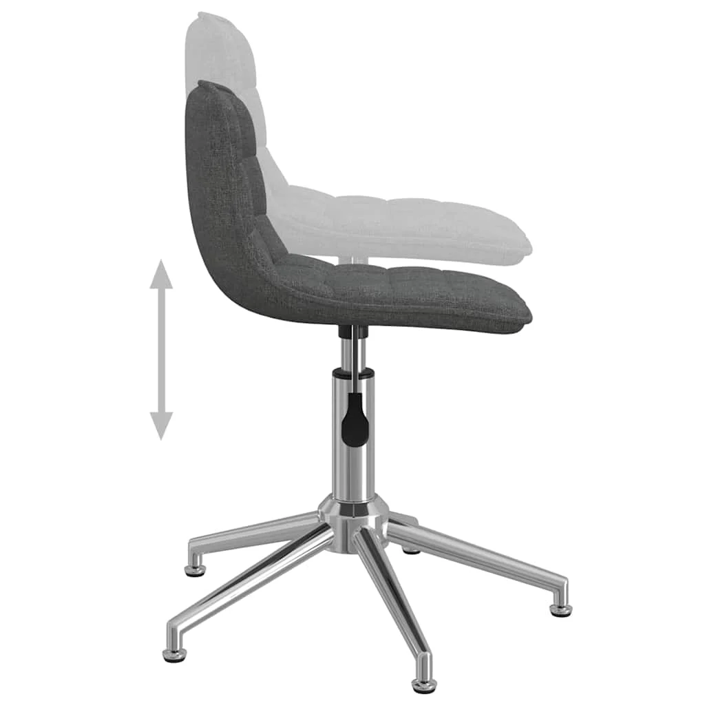 Chaise pivotante de bureau 42,5 x 45 x 82,5 cm gris foncé tissu – vue de dessus