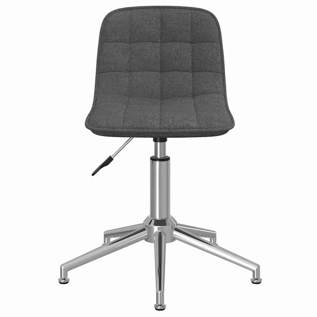 Chaise pivotante de bureau 42,5 x 45 x 82,5 cm gris foncé tissu – vue de face