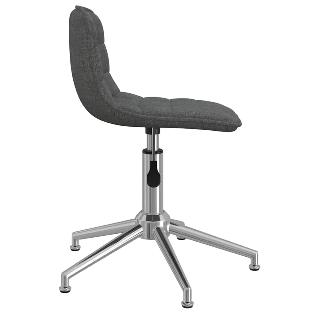 Chaise pivotante de bureau 42,5 x 45 x 82,5 cm gris foncé tissu – vue de côté