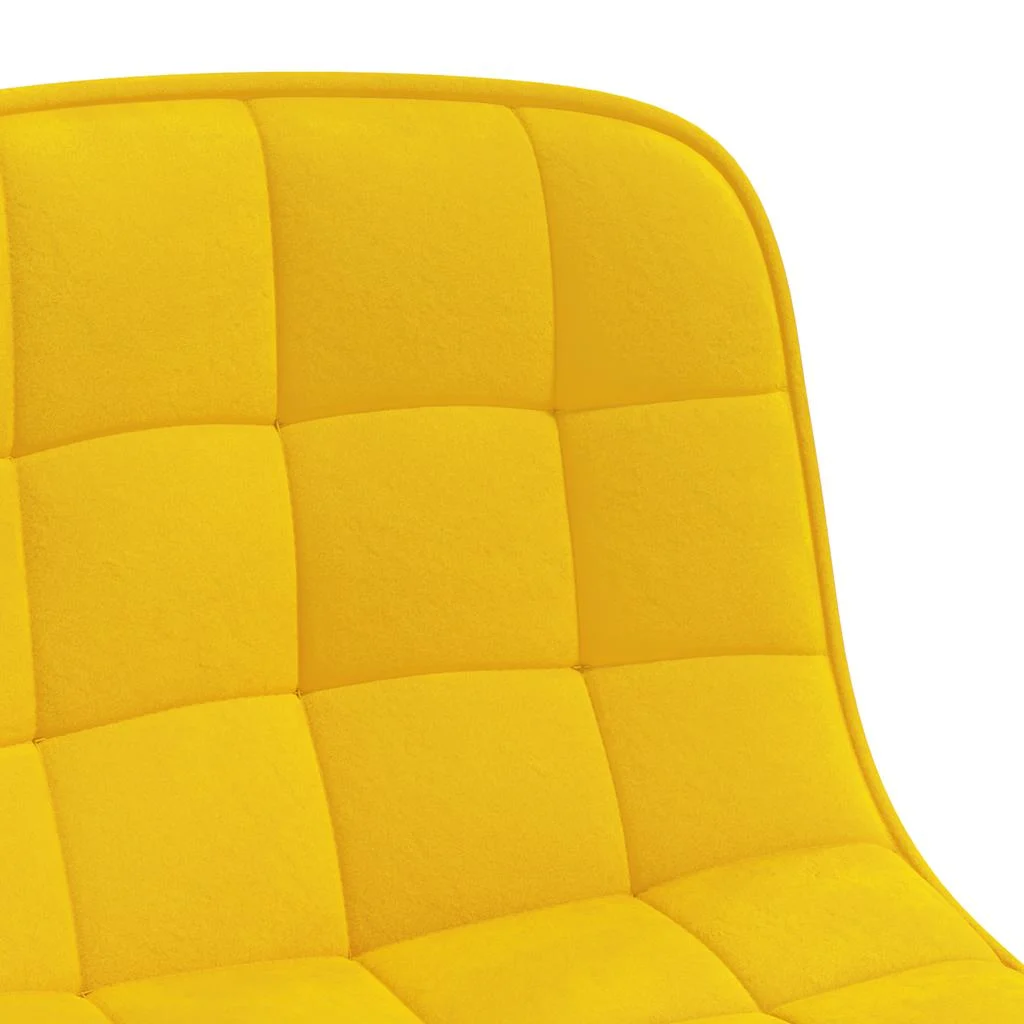 Chaise pivotante de bureau 42,5 x 45 x 82,5 cm jaune velours – vue en situation