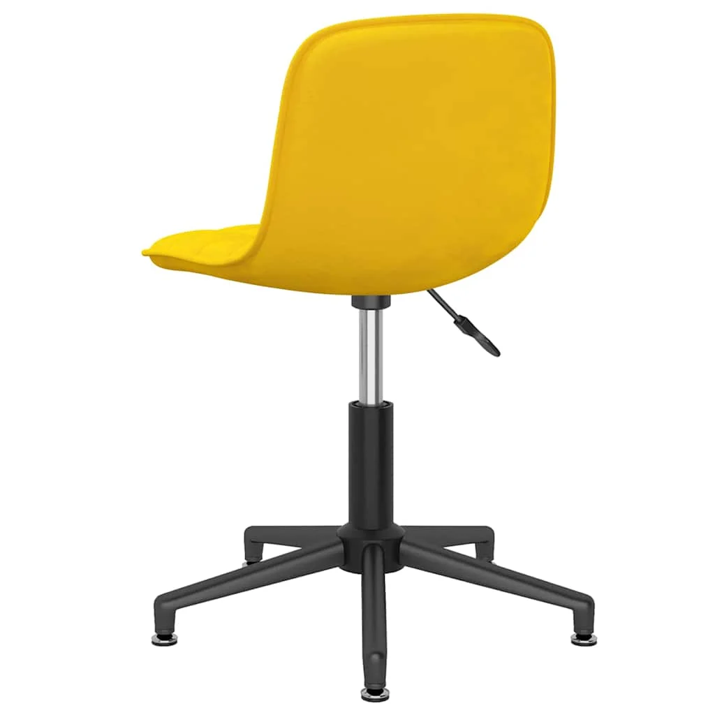 Chaise pivotante de bureau 42,5 x 45 x 82,5 cm jaune velours – vue de détail