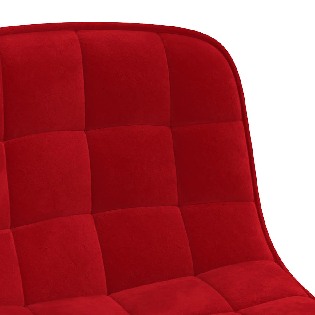 Chaise pivotante de bureau 42,5 x 45 x 82,5 cm rouge bordeaux velours – vue en situation