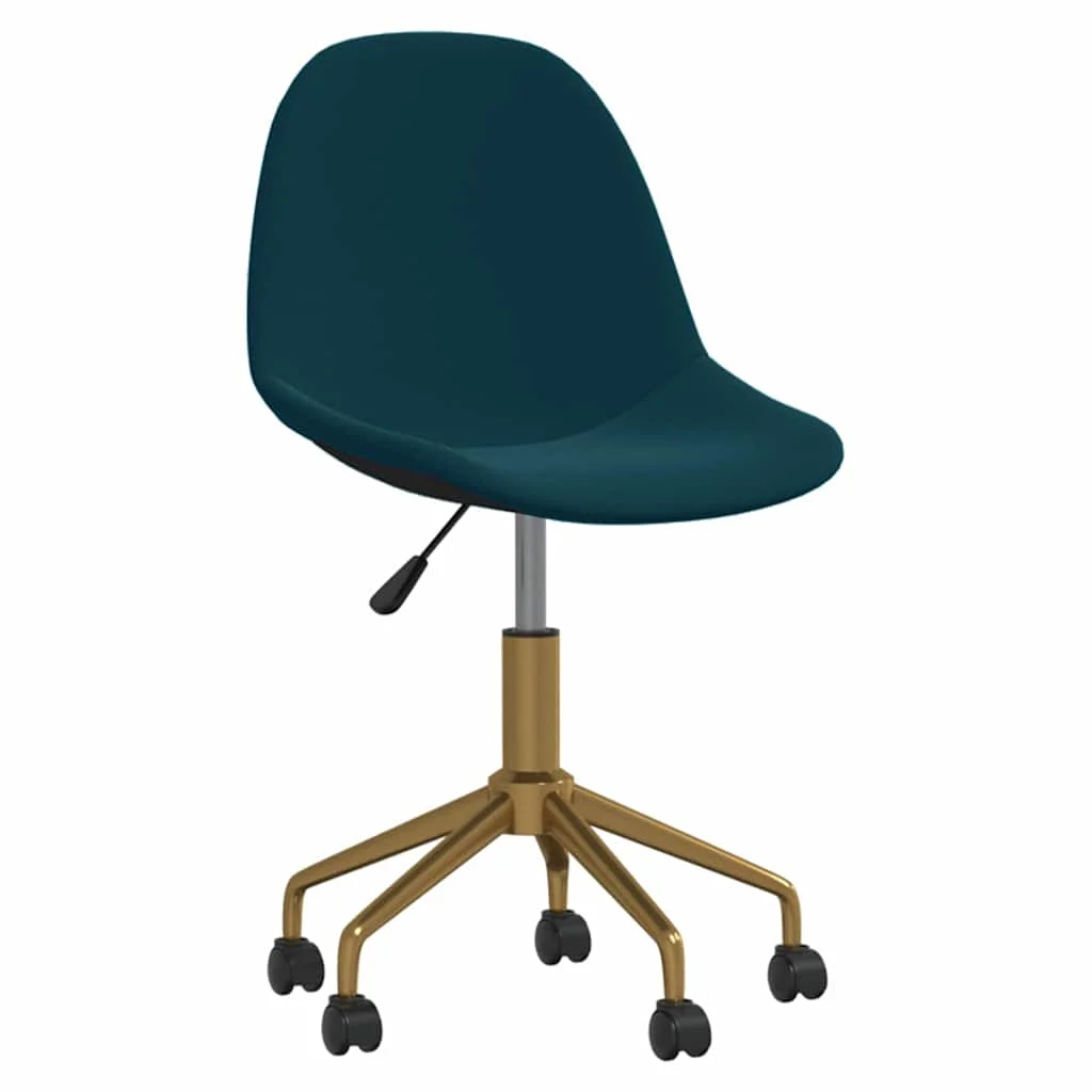 Chaise pivotante de bureau 43 x 45 x 85,5 cm bleu velours – vue de face