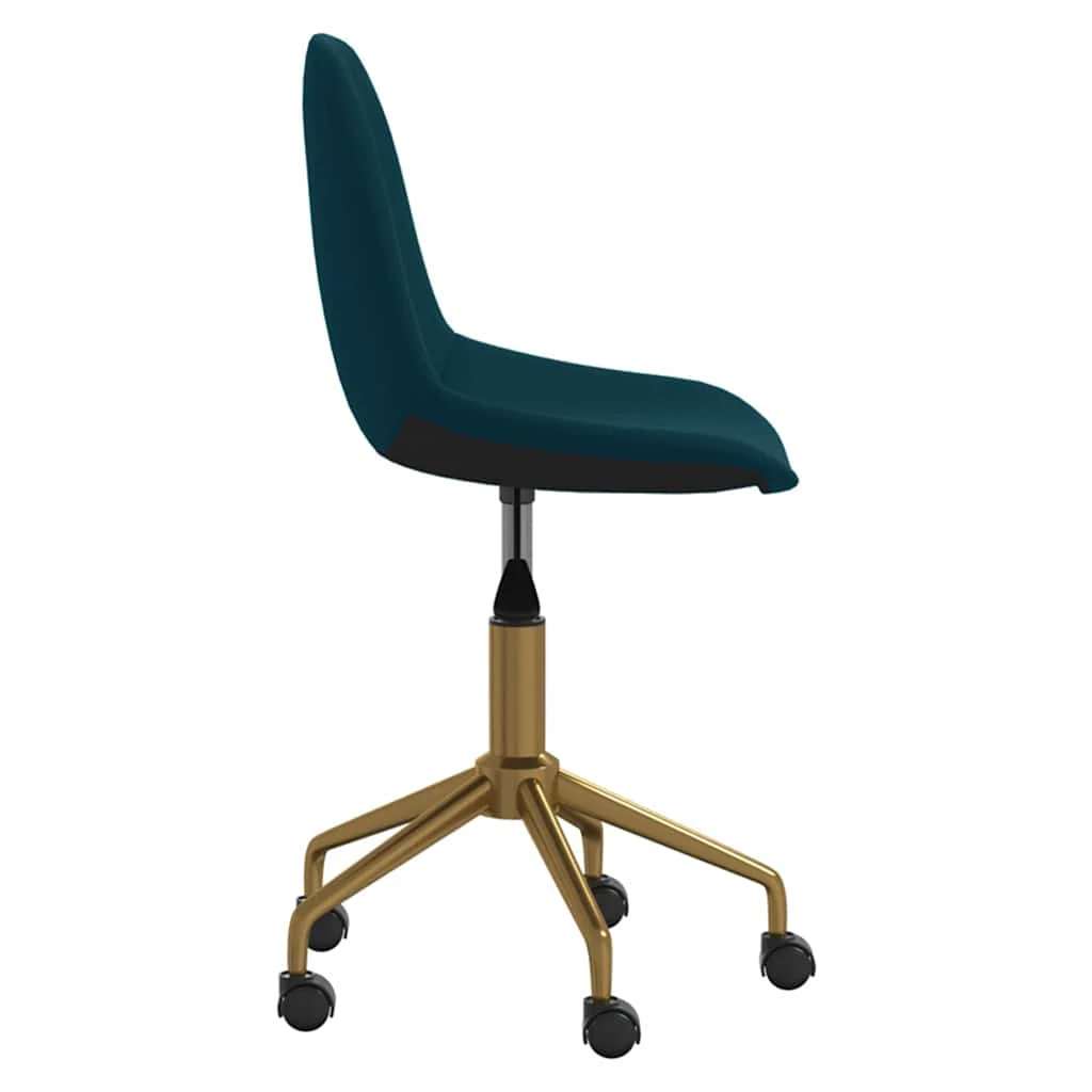Chaise pivotante de bureau 43 x 45 x 85,5 cm bleu velours – vue de détail