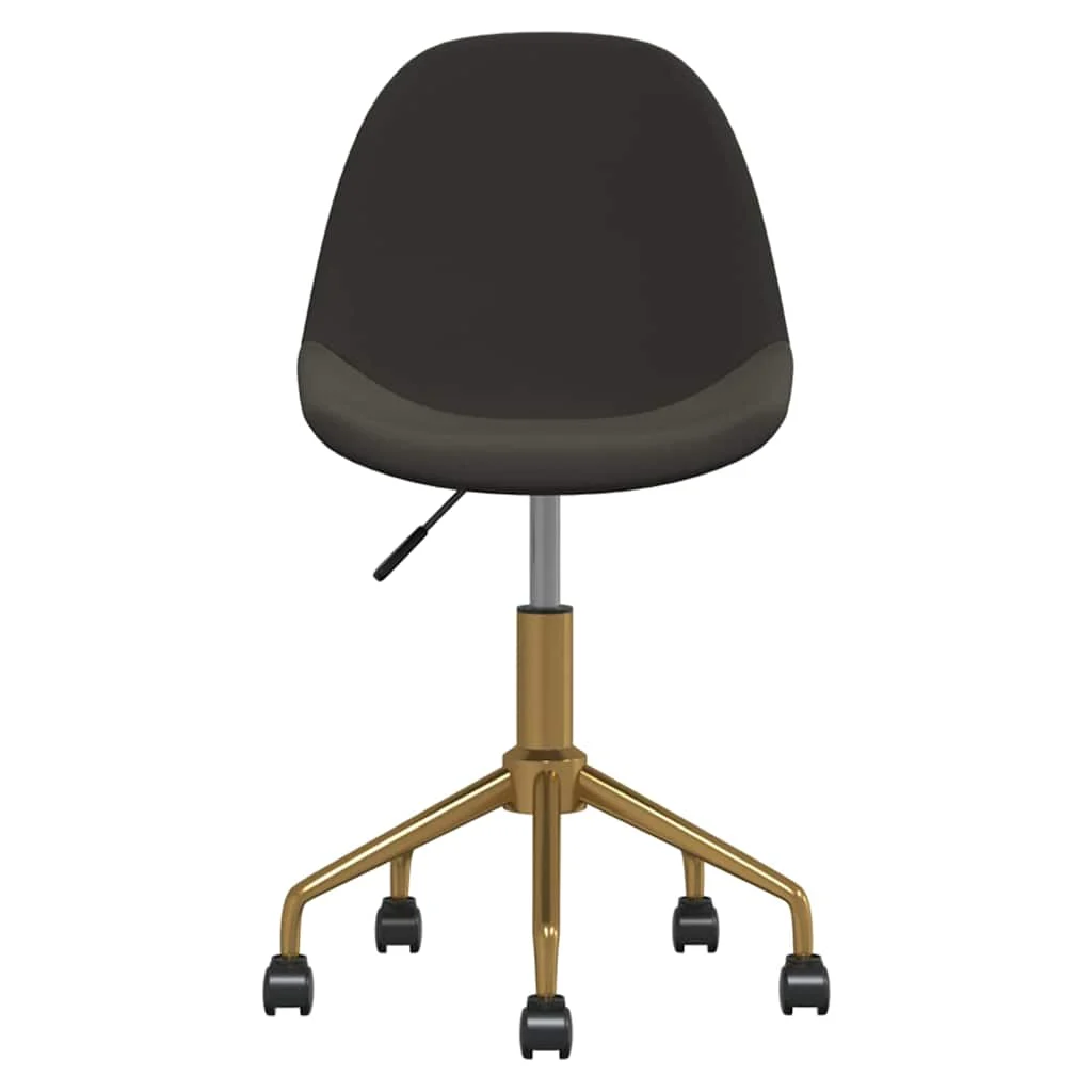 Chaise pivotante de bureau 43 x 45 x 85,5 cm gris foncé velours – vue de côté