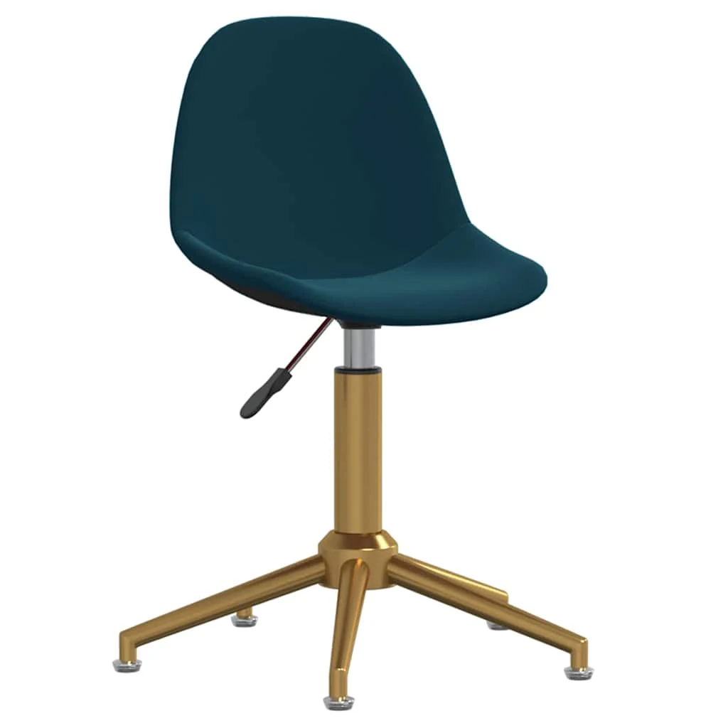 Chaise pivotante de bureau 43 x 45 x 94,5 cm bleu velours – vue de face