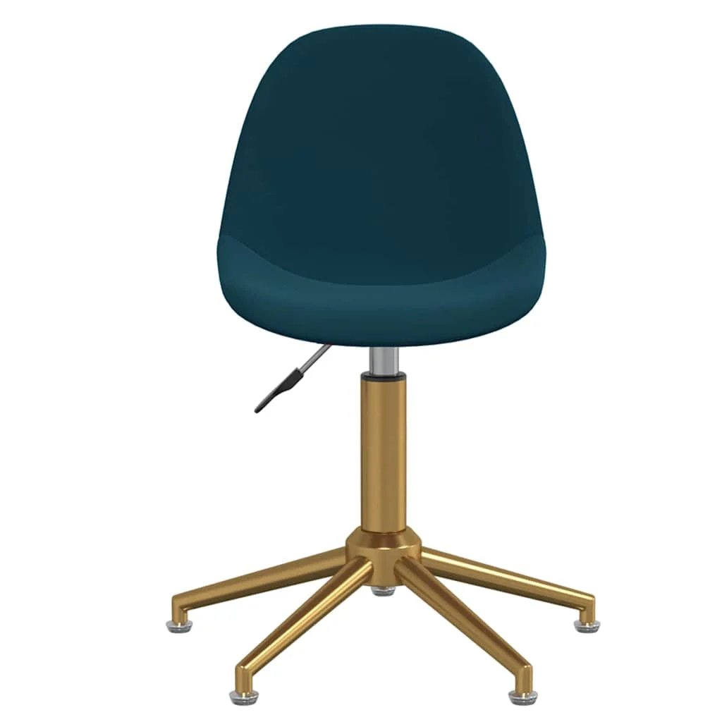 Chaise pivotante de bureau 43 x 45 x 94,5 cm bleu velours – vue de côté
