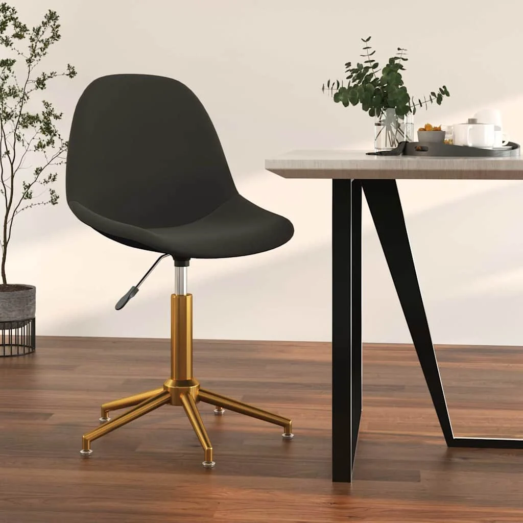 Chaise pivotante de bureau 43 x 45 x 94,5 cm gris foncé velours – vue d’ensemble