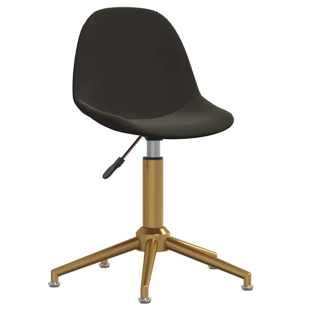 Chaise pivotante de bureau 43 x 45 x 94,5 cm gris foncé velours – vue de face