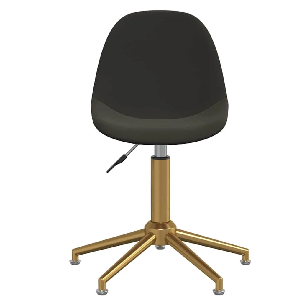 Chaise pivotante de bureau 43 x 45 x 94,5 cm gris foncé velours – vue de côté