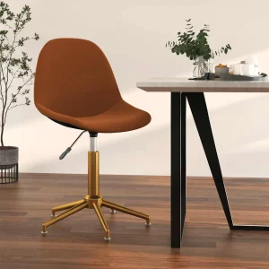 Chaise pivotante de bureau 43 x 45 x 94,5 cm marron velours – vue d’ensemble