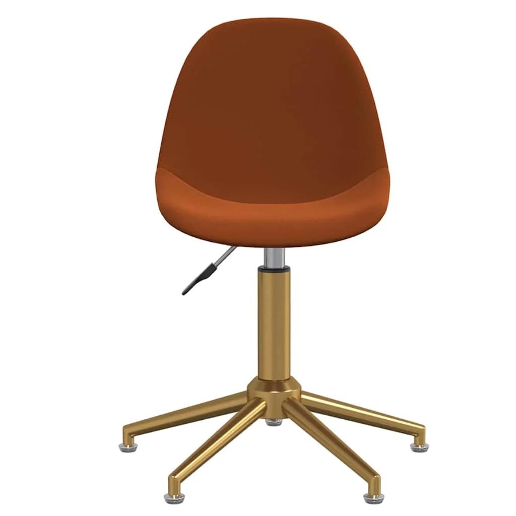 Chaise pivotante de bureau 43 x 45 x 94,5 cm marron velours – vue de côté