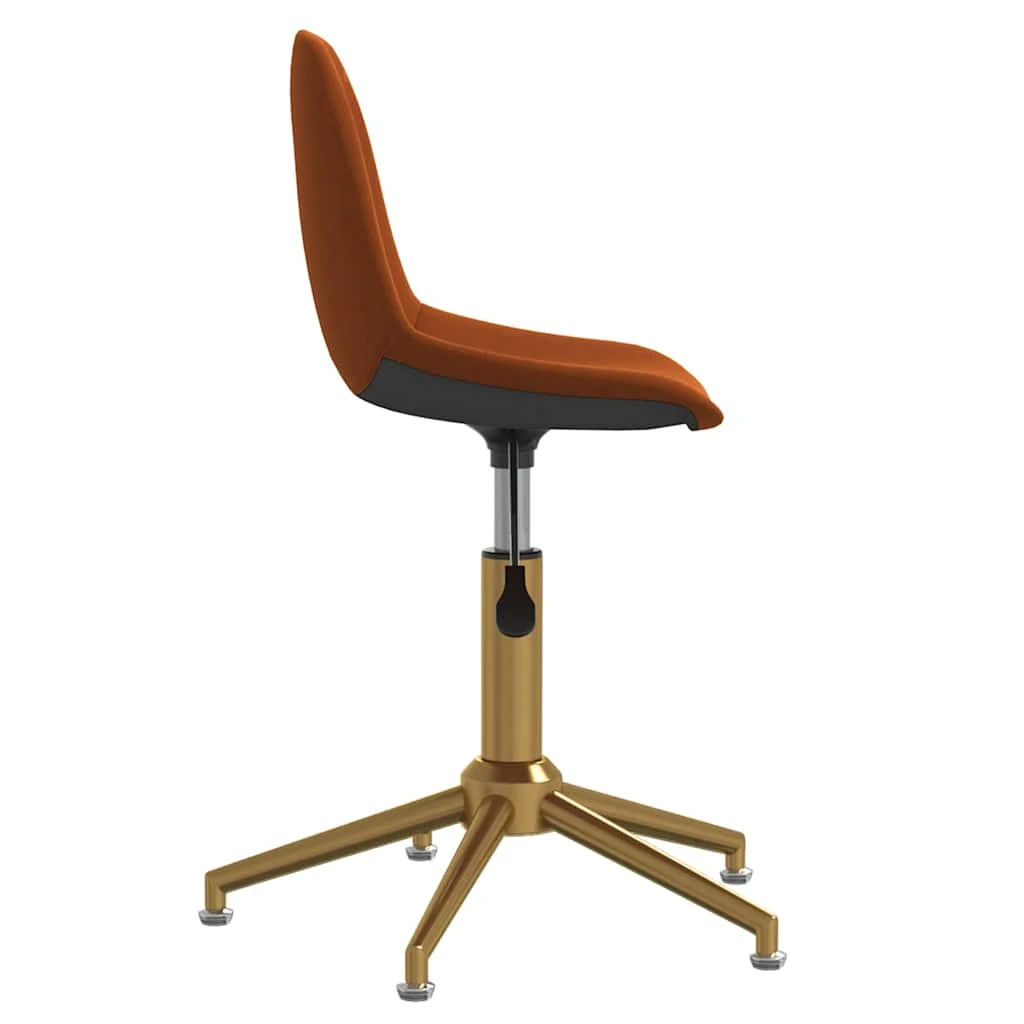 Chaise pivotante de bureau 43 x 45 x 94,5 cm marron velours – vue de détail