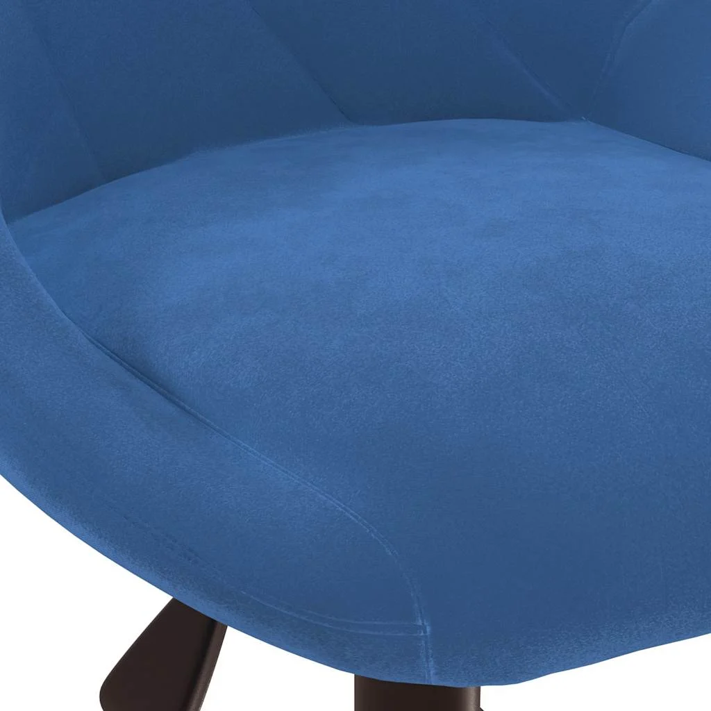 Chaise pivotante de bureau 46 x 44 x 79 cm bleu velours – vue de dessus