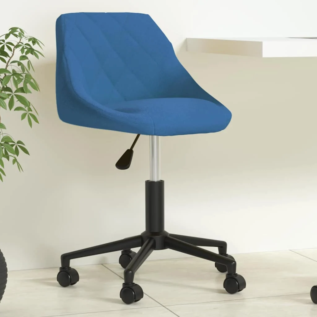 Chaise pivotante de bureau 46 x 44 x 79 cm bleu velours – vue d’ensemble