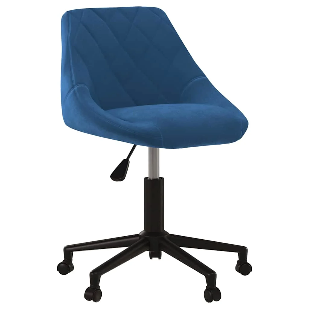 Chaise pivotante de bureau 46 x 44 x 79 cm bleu velours – vue de face