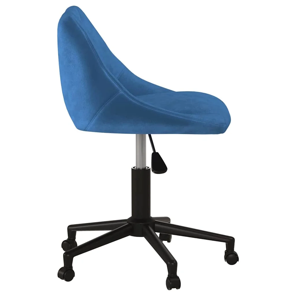 Chaise pivotante de bureau 46 x 44 x 79 cm bleu velours – vue de détail