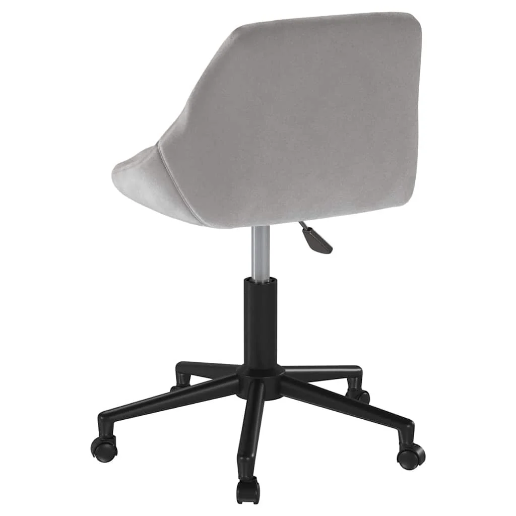 Chaise pivotante de bureau 46 x 44 x 79 cm gris clair velours – vue en situation