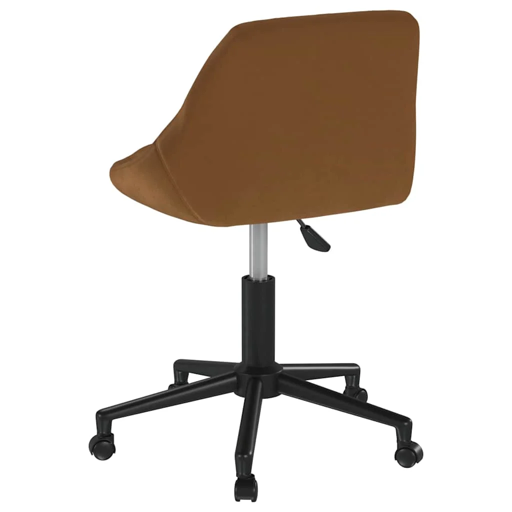 Chaise pivotante de bureau 46 x 44 x 79 cm marron velours – vue en situation