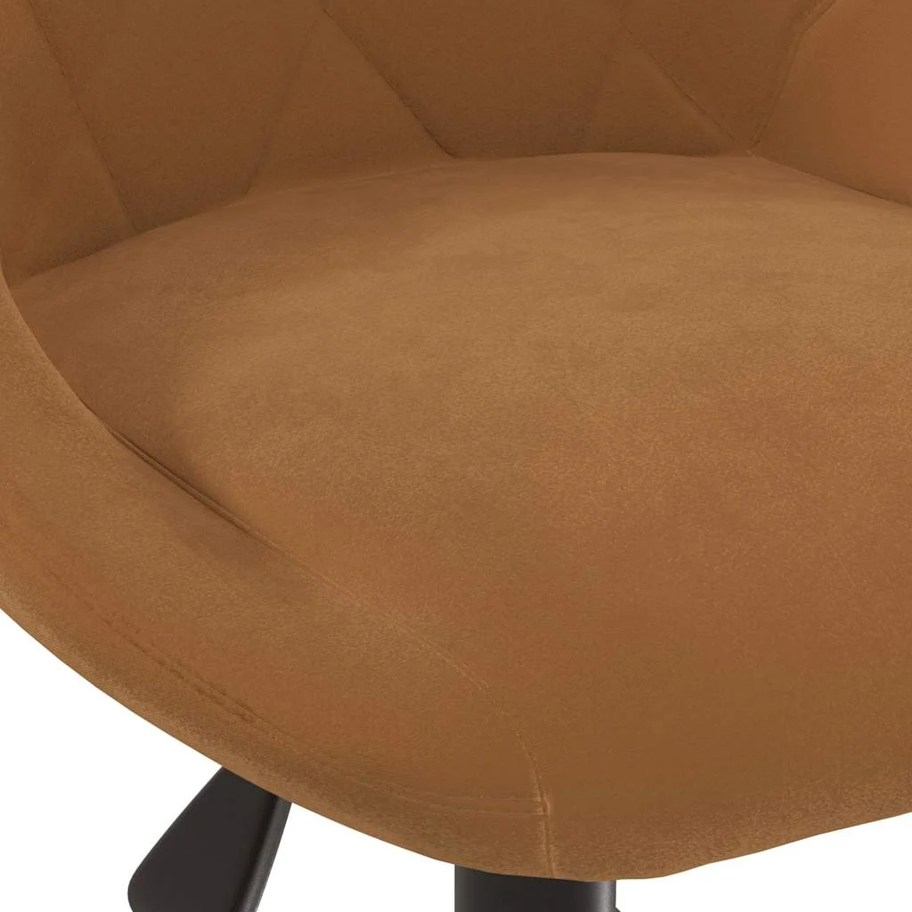 Chaise pivotante de bureau 46 x 44 x 79 cm marron velours – vue de dessus